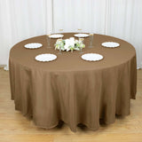 108inch Taupe Polyester Round Tablecloth