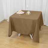 70inch Taupe Polyester Square Tablecloth