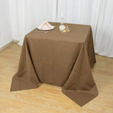 Taupe Polyester Square Tablecloth 90inch
