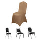 Taupe Spandex Stretch Fitted Banquet Slip On Chair Cover 160 GSM