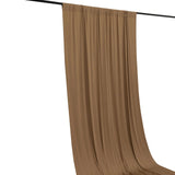 Taupe 4-Way Stretch Spandex Photography Backdrop Curtain with Rod Pockets, Drapery Panel