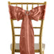 5 Pack 6x106inch Terracotta (Rust) Satin Chair Sashes