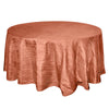 120inch Terracotta Accordion Crinkle Taffeta Round Tablecloth