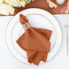 5 Pack Terracotta (Rust) Seamless Cloth Dinner Napkins, Wrinkle Resistant Linen