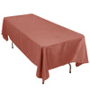 60x102inch Terracotta 200 GSM Seamless Premium Polyester Rectangular Tablecloth