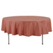 Terracotta (Rust) Seamless Premium Polyester Round Tablecloth 220GSM - 90inch