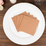 20 Pack Terracotta (Rust) Soft Linen-Feel Airlaid Paper Cocktail Napkins