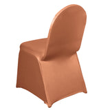 Terracotta (Rust) Spandex Stretch Fitted Banquet Slip On Chair Cover 160 GSM
