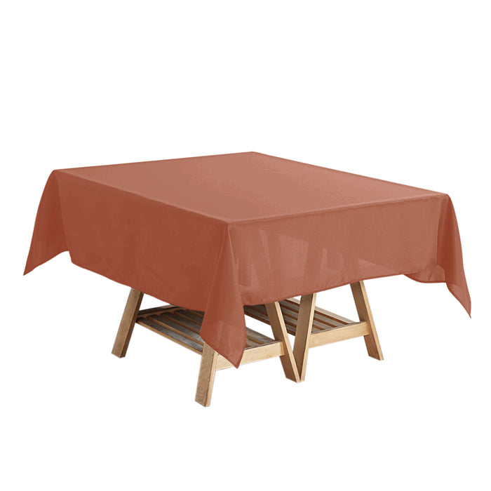Terracotta (Rust) Polyester Square Tablecloth 54"x54"