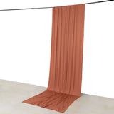 Terracotta (Rust) 4-Way Stretch Spandex Backdrop Curtain with Rod Pockets