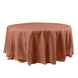 Terracotta (Rust) Seamless Polyester Round Tablecloth - 120inch