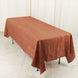 Terracotta (Rust) Accordion Crinkle Taffeta Seamless Rectangle Tablecloth - 60x102inch