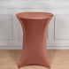 Terracotta (Rust) Spandex Stretch Fitted Cocktail Table Cover