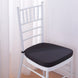 2inch Thick Black Chiavari Chair Pad, Memory Foam Seat Cushion With Ties and Removable Cover