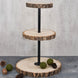 19inch 3-Tier Tower Natural Wood Slice Cheese Board Cupcake Stand, Rustic Centerpiece