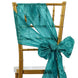 5 PCS | 7 Inch x 106 Inch | Turquoise Pintuck Chair Sash | TableclothsFactory#whtbkgd