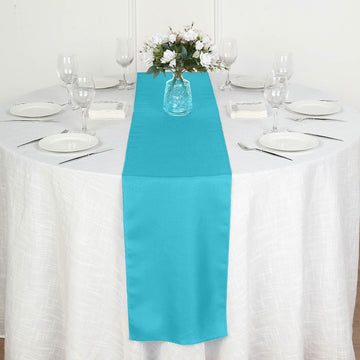 12"x108" Turquoise Polyester Table Runner