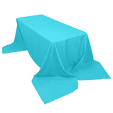 90 inch x156 inch Turquoise Polyester Rectangular Tablecloth