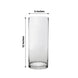 6 Pack | 12inch Round Heavy Duty Clear Cylinder Glass Vases, Tall Flower Vase
