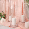 6 Pack | 12inch Round Heavy Duty Clear Cylinder Glass Vases, Tall Flower Vase