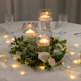 Premium Glass Cylinder Vase Set of 3 – Clear Vases for Flowers, Candles & Table Centerpieces