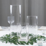 Premium Glass Cylinder Vase Set of 3 – Clear Vases for Flowers, Candles & Table Centerpieces