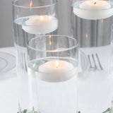 Premium Glass Cylinder Vase Set of 3 – Clear Vases for Flowers, Candles & Table Centerpieces