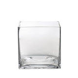 6 Pack | 6 inches Clear Premium Heavy Duty Glass Candle Holder#whtbkgd