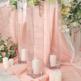 Make a Statement with Our Square Cylinder Glass Vase