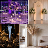 Reversible clear glass vase designed for versatile centerpiece arrangements and decorative displays