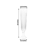 2 Pack 26inch Clear Ribbed Glass Trumpet Vases, Decorative Flower Vases for Weddings