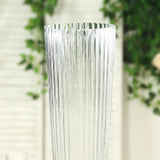 2 Pack 26inch Clear Ribbed Glass Trumpet Vases, Decorative Flower Vases for Weddings