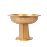3 Pack Gold Roman Footed Compote Vases 10x7inch Plastic Pedestal Flower Bowls Table#whtbkgd