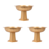 3 Pack Gold Roman Footed Compote Vases 10x7inch Plastic Pedestal Flower Bowls Table Centerpieces_99