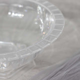 3 Pack Clear Roman Style Footed Compote Flower Bowl Vase 10inch Round Decorative Plastic Pedestal