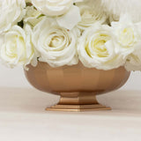 3 Pack Gold Roman Style Footed Compote Flower Bowl Vase Round Decorative Plastic Pedestal