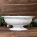 3 Pack White Roman Style Footed Compote Flower Bowl Vase 10inch Round Decorative Plastic Pedestal