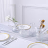 Set of 4 | Vintage Clear Glass Mini Bud Flower Vases, Antique Decorative Wedding Table Centerpieces