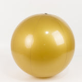 2 Pack 16inch Large Gold Vinyl Inflatable Beach Balls, Reusable Round Swimming Pool Balls