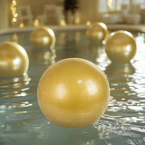 2 Pack 24inch Large Gold Vinyl Inflatable Beach Balls, Reusable Round Swimming Pool Balls Kid Toys