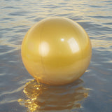 2 Pack 24inch Large Gold Vinyl Inflatable Beach Balls, Reusable Round Swimming Pool Balls Kid Toys