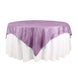 72inch x 72inch Violet Amethyst Accordion Crinkle Taffeta Table Overlay, Square Tablecloth Topper