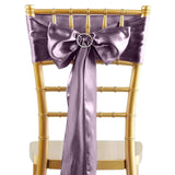 5 pack - 6x106 inches Violet Amethyst Satin Chair Sashes
