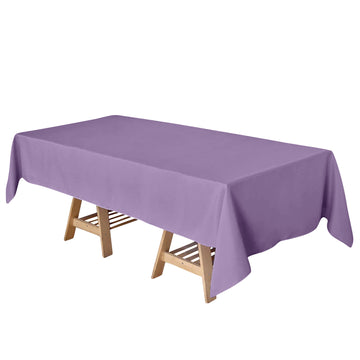 60"x102" Violet Amethyst Seamless Polyester Rectangular Tablecloth