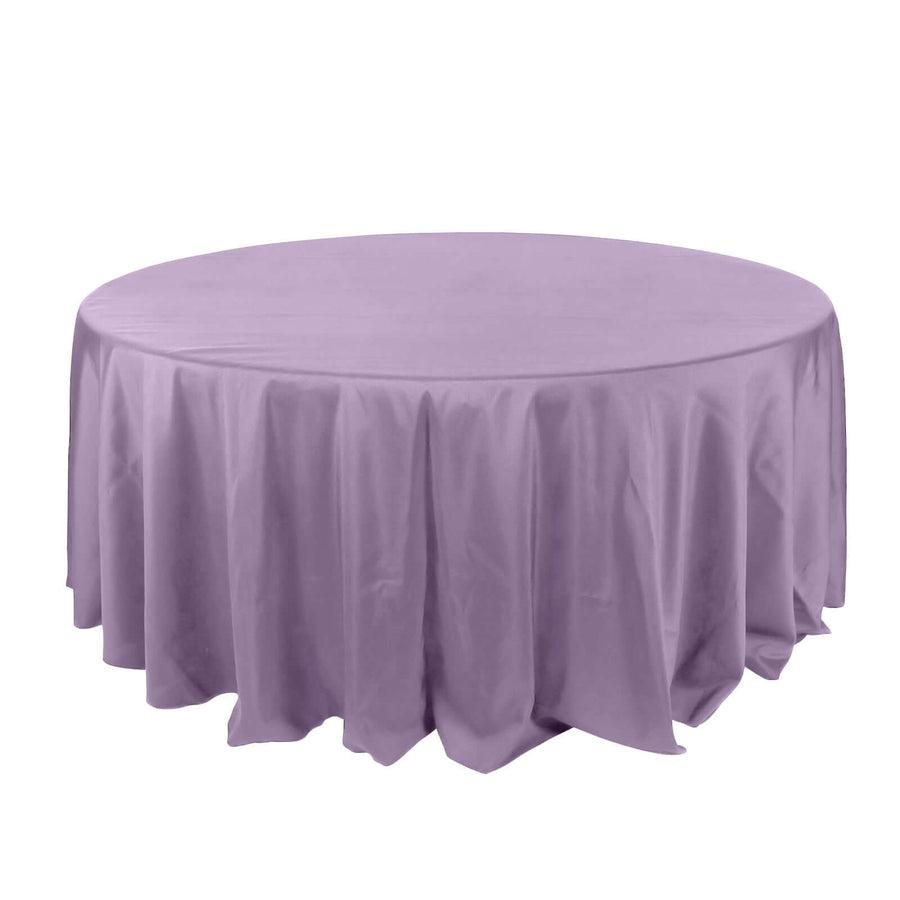 132Inch Violet Amethyst Seamless Polyester Round Tablecloth