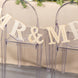 10ft Natural Pre-Strung Mr & Mrs Wooden Letter Banner with Botanical Design, Handmade Rustic Wedding