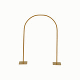 35" Gold Metal Chiara Arch Wedding Cake Display Stand with Rounded Top, Flower Balloon Frame#whtbkgd