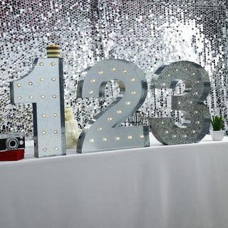 Create Memorable Events with our Vintage Galvanized Metal Marquee Numbers