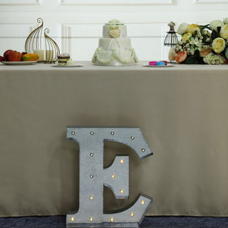 Vintage Galvanized Metal Marquee Letter Light - E