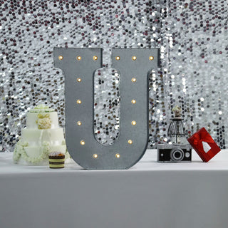 Add a Vintage Touch to Your Home with our Galvanized Metal Marquee Letter Light